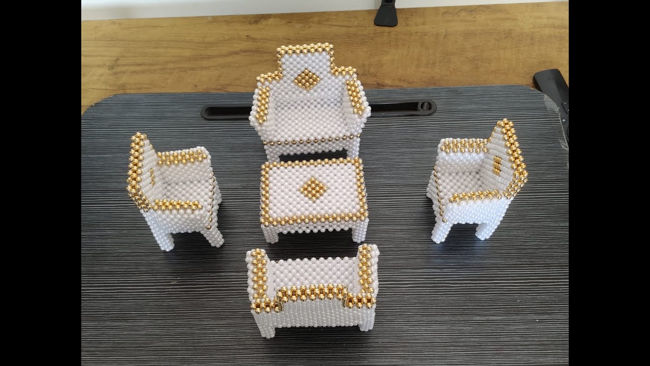 How to make beaded Sofa Set Part 6 | Sofa Chair part 5 | 