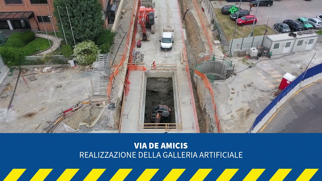 Il volo del drone sui cantieri della Metropolitana di Torino