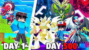 Tóm tắt 500 Ngày Minecraft Pixelmon MEGA Fusion Sinh Tồn Siêu Khó [FULL MOVIE]