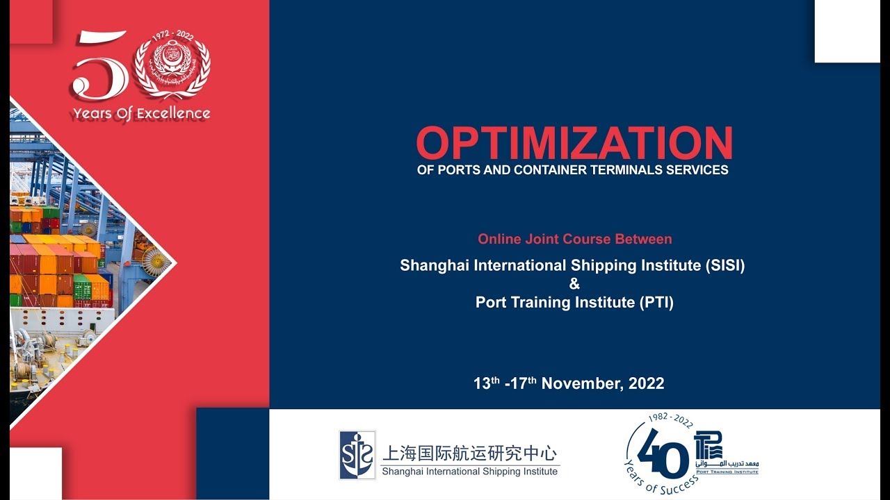 Optimization of Ports and Container Terminal Services Closing Session ...