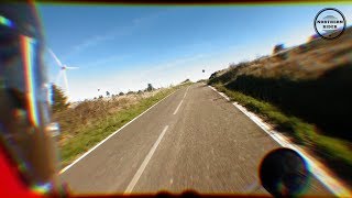 Honda CB500 - Motorcycle Ride - Outside Lisbon Checking Out The Wind Turbines