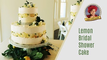 Lemon Slice Fault Line Cake 🍋 Bridal Shower Cake Designs 👰 Cakes with Lorelie