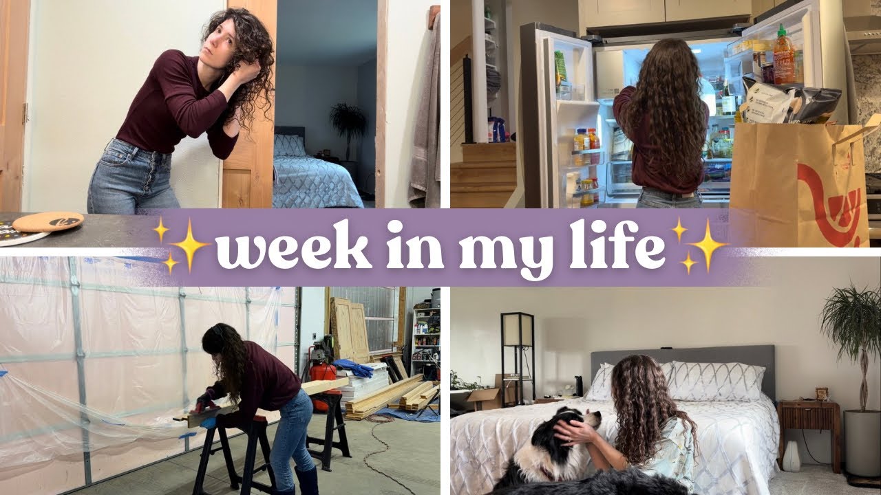 a few productive days vlog | remodel progress & try-on haul