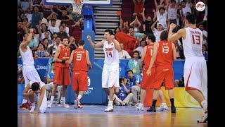 【4K】China vs Spain - Beijing 2008 - Basketball Replays | Throwback