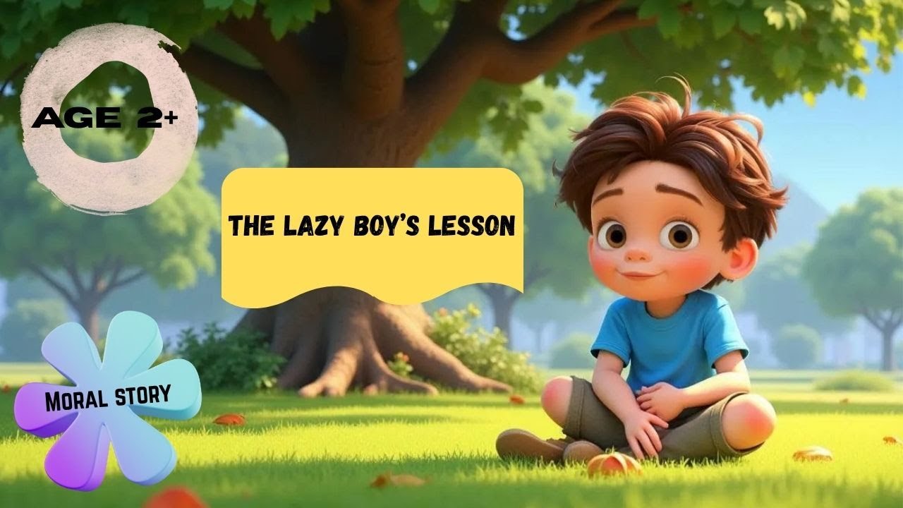 The Lazy Boy's Lesson - moral story for toddlers in English - YouTube