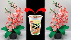 Ide kreatif Bunga anggrek dari gelas plastik | Cara membuat bunga anggrek | Plastic Glass Ideas - Durasi: 12.54. 