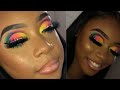 HOW TO BLEND NEON SHADOWS | RAINBOW EYES | DETAILED TUTORIAL