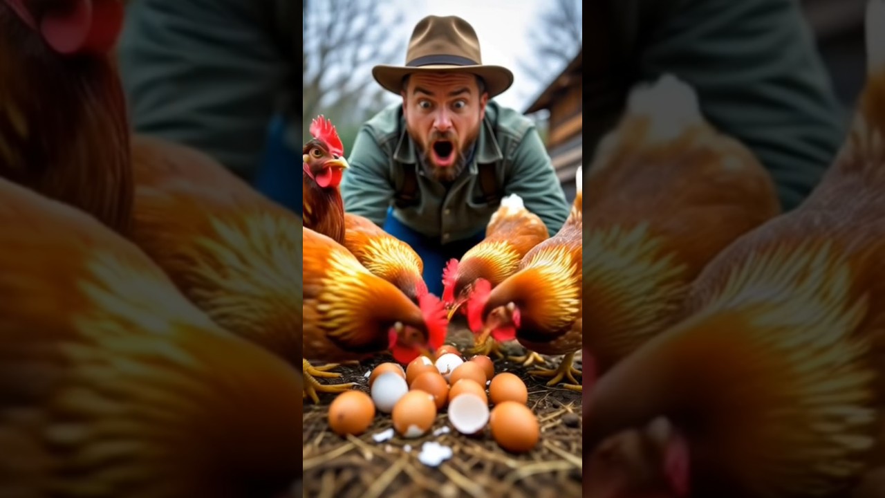 The farmer put fake eggs in the hens' nest 