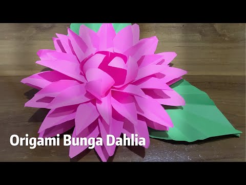 Diy Bunga Dahlia Dari Kertas Origami How To Make Dahlia Flower With Origami Paper Æãç´ããããªã¢è±ã®ä½ãæ¹ Youtube