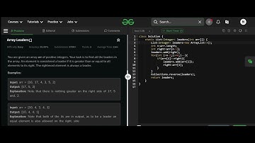Array Leaders in java