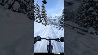 🚴❄️ AI Cycling on Ice Road | Epic Frozen Adventure & Cinematic Winter Ride || #shorts #shortsfeed