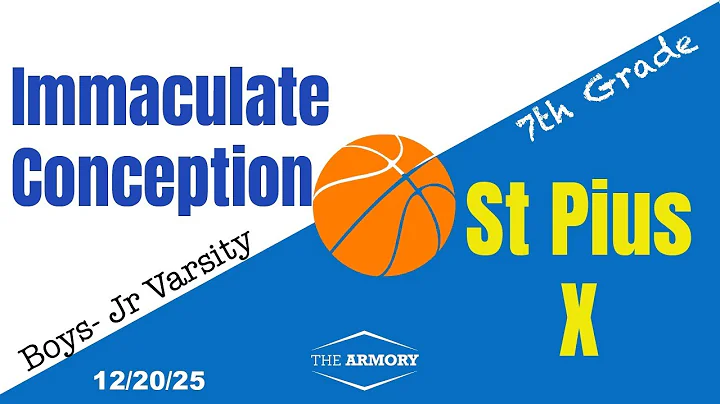 CYO Basketball- Immaculate vs St Pius X (7th Boys)- Live from THE ARMORY in Columbus, Ohio.