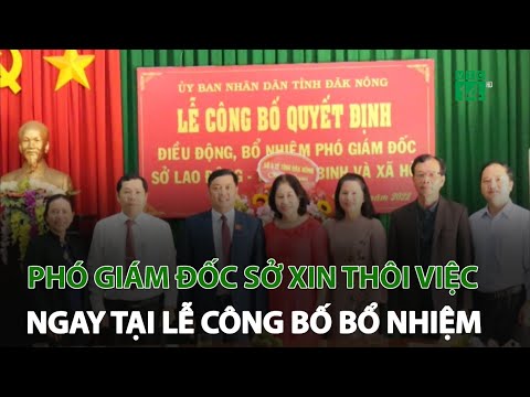 Video Nguyên nhân Phó Giám đốc Sở xin thôi việc ngay tại lễ... - youtube