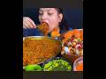 Maggie masala noodles with momos,samosa #mukbang #mukbanginternational #koreancuisine #indiancurry