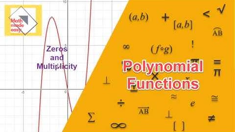 Polynomial Functions -Zeros, Multiplicity & sketching a Polynomial Graph
