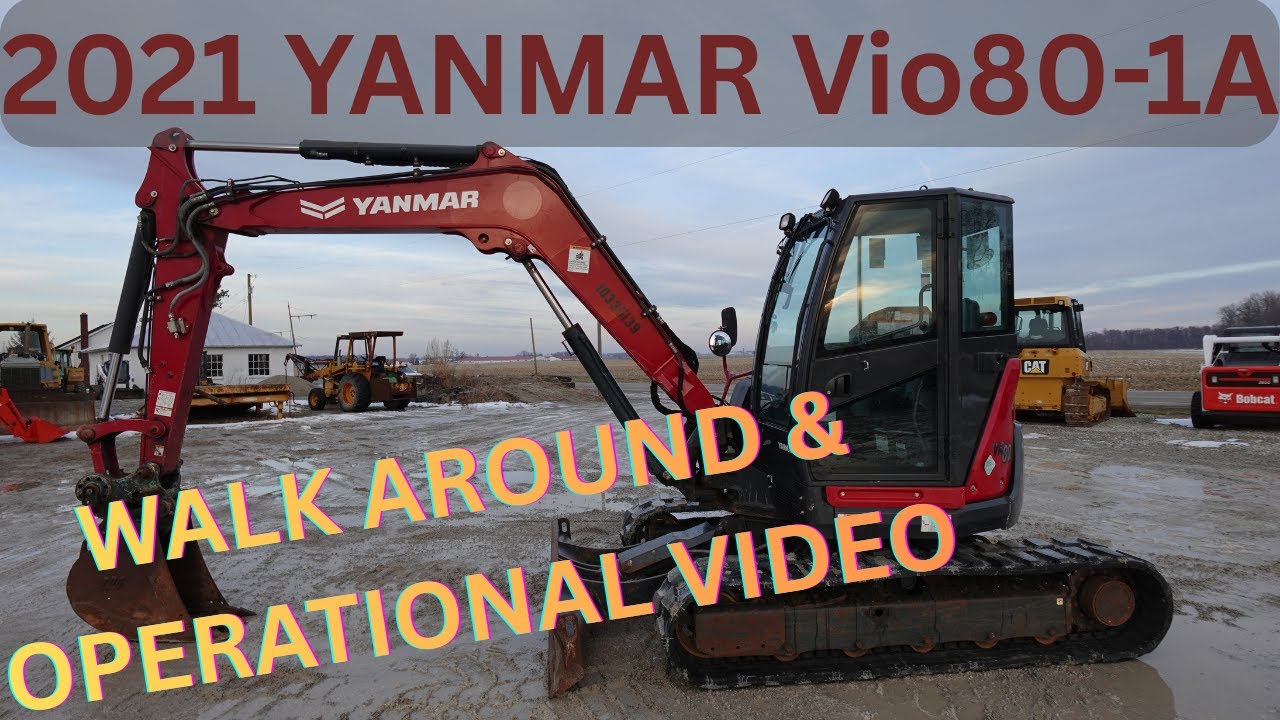 2021 Yanmar Vio80 1A Excavator Walk Around & Operational Video