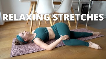 5 MIN RELAXING STRETCH BEFORE BED | Stretch Routine For Better Sleep - at home yoga stretches