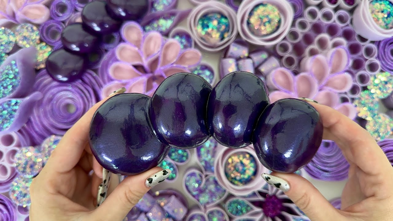 Crushing soap boxes with glitter, foam & starch. | Clay cracking | ASMR Soap 