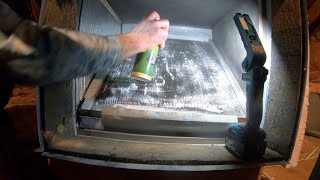 How to Clean Evaporator Coil in your Air Handler to INCREASE EFFICIENCY!     EASY!