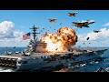 Today! The Largest US Aircraft Carrier Brutally Bombarded by Russian Forces, See More! - ARMA 3