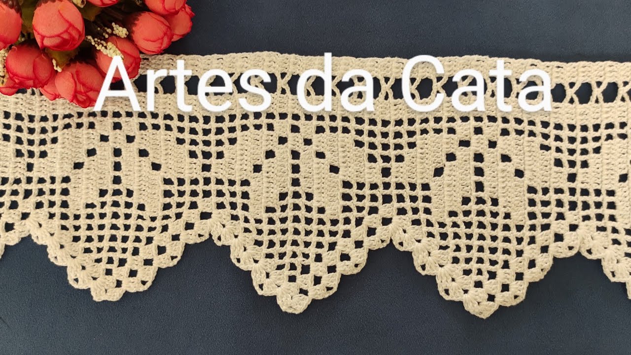Incrível!!! COMO FAZER ESTE LINDO BARRADO! #425 #artesdacata #bicodecroche #barradoemcroche