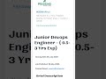 JUNIOR DEVELOPS ENGINEER @urgent_job_vacancy @WeAreHIRINGG #immediatejoiners #recruitmentexp