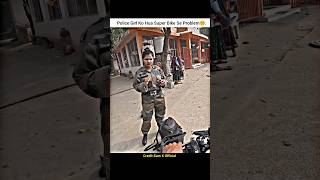 cute police girl in Rapido on super bike😃#shorts #bike #rider #cutegirl #police #ladypolice #army