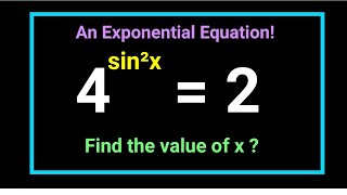 An Exponential Equation | Maths olympiad  Problem