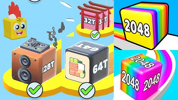 New Jelly Unlocked - Jelly Run 2048 vs Happy Cubes 2048 #ballgamezone #cutiepie22yt #jellyrun2048