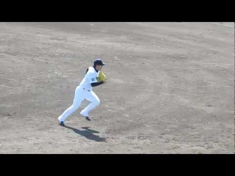 投手内野手の連係プレー練習②。オリックスバファローズ春季キャンプ2013