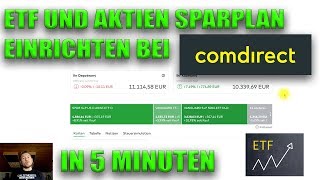 In 5 Minuten Einen Etf Sparplan Oder Aktiensparplan Bei Der Comdirect Einrichten Youtube