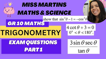 Grade 10 Trigonometry Exam Questions PART 1
