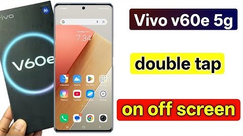 Vivo v60e 5g double tap screen on off setting | how to double tap screen vivo v60e