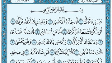 سورة عبس مكتوبة / عبد الباسط عبد الصمد