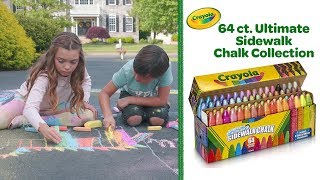 Crayola 64 Ct Ultimate Sidewalk Chalk Collection Crayola Product Demo