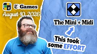 Some tough clues | NYT Mini and Midi Crossword August 10, 2026 screenshot 4