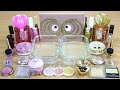👀GOLD 🧡vs PINK 💓SLIME 👀Mixing 👀makeup and 👀glitter👀 in👁to 👀Clear 👀Slime 👀Slime Videos 👀city 👀