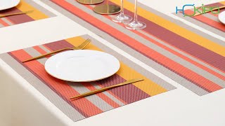 HOKIPO PVC Washable Table Mats for Dining Table (AR612) HOKIPO PVC Washable Table Mats for Dining Table (AR612)
