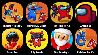 Imposter Rainbow, Super Sus, Among Us, Silly Royale, Stumble Guys, Rainbow But It's Alphabet Lore