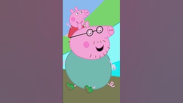 Peppa Jumps in the BIGGEST Muddy Puddle Slide #peppapig  #shorts