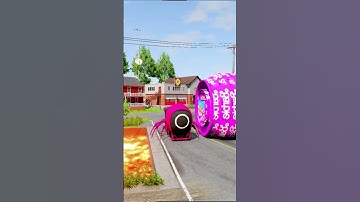 Skibidi Toilets & Speakermans & Funny Cars VS BOLLARD BARBIE AND LAVA PIT CRUSH in BeamNG.drive #644