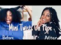 Easy Protective Style For Natural Hair | Mini Twists On Stretched Hair