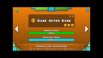 Geometry Dash Base after base 100% complete all coins