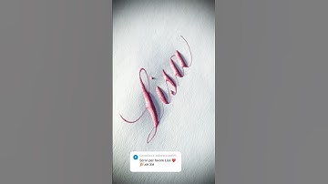 Copperplate calligraphy, tutorial: how I write your name #lisa