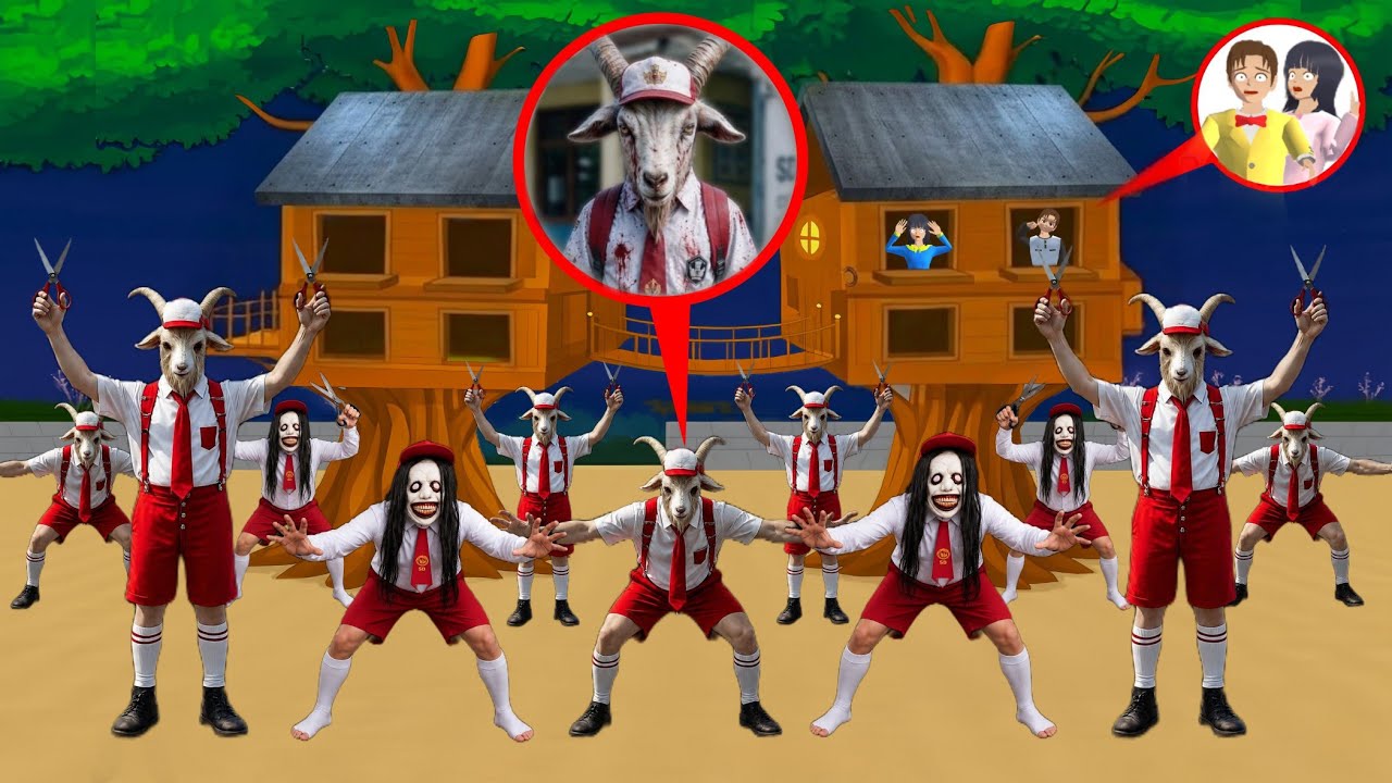 Yuta Mio buat RUMAH POHON paling aman Dari BOCIL SD MBG Berkepala Kambing😱 |sakura school simulator