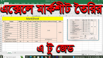 How to Create Mark/result sheet in Microsoft Excel|এক্সেলে রেজাল্ট সিট তৈরি করার নিয়ম