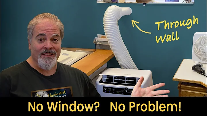 Portable Air Conditioner - No window? No problem! Vent exhaust thru wall, stealthy magnetic cover.