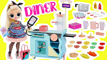 LOL Surprise OMG Dolls Setup "To Go Diner" Playset with Miss Sundae and Sweets Lil Sisters