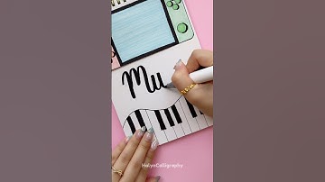 Creative Front Page Idea: Music ✨🎹 #shorts #halyncalligraphy #frontpage