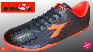 Sepatu Futsal Diadora Ilbara Black Orange Original